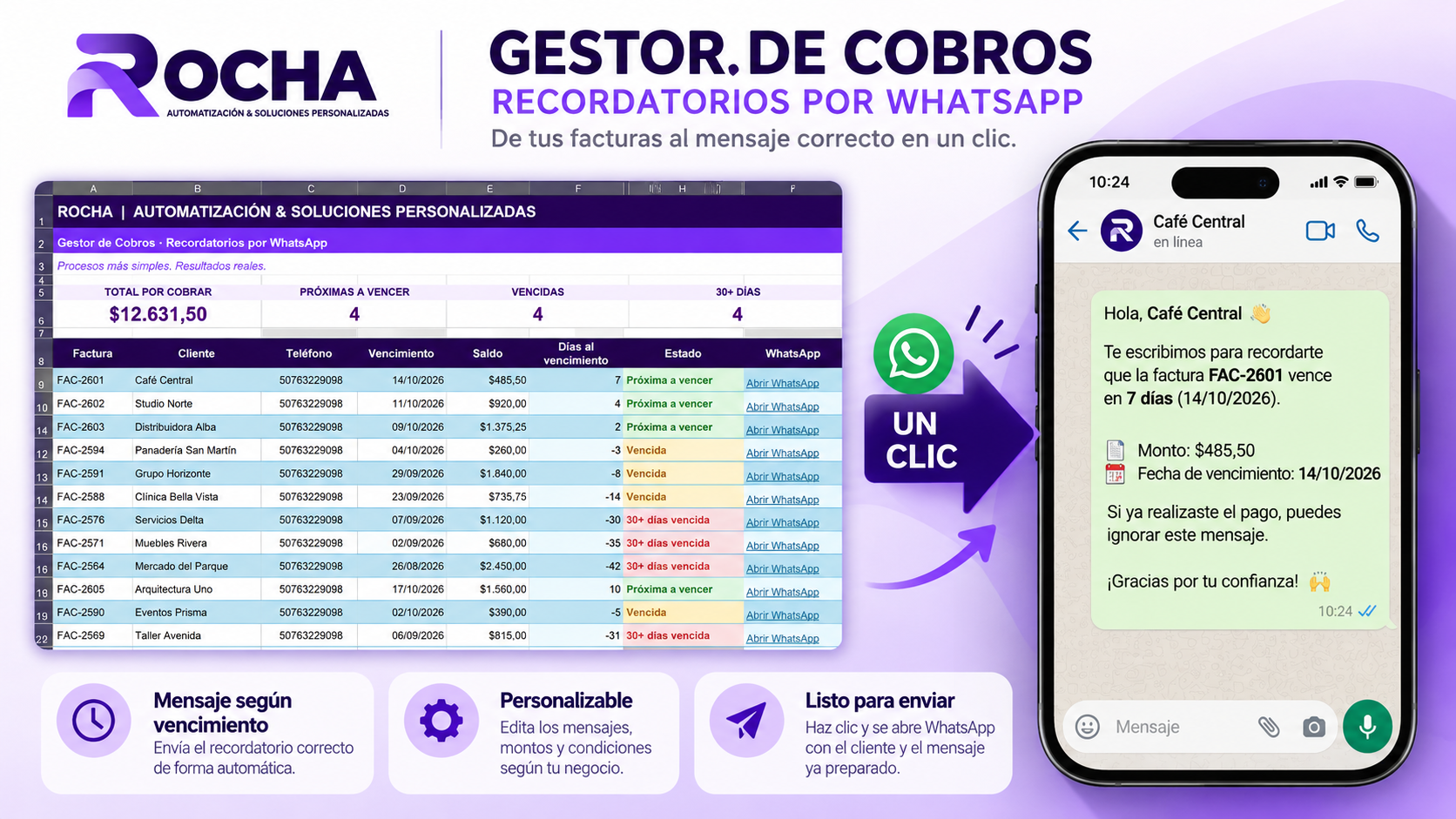 Gestor de Cobros con recordatorios por WhatsApp